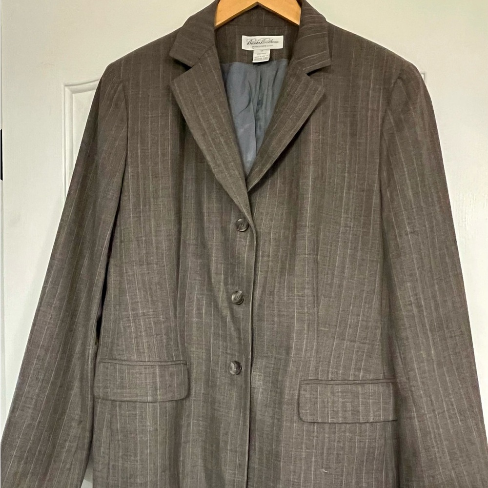 Brooks Brothers Wool Gray Skirt Suit